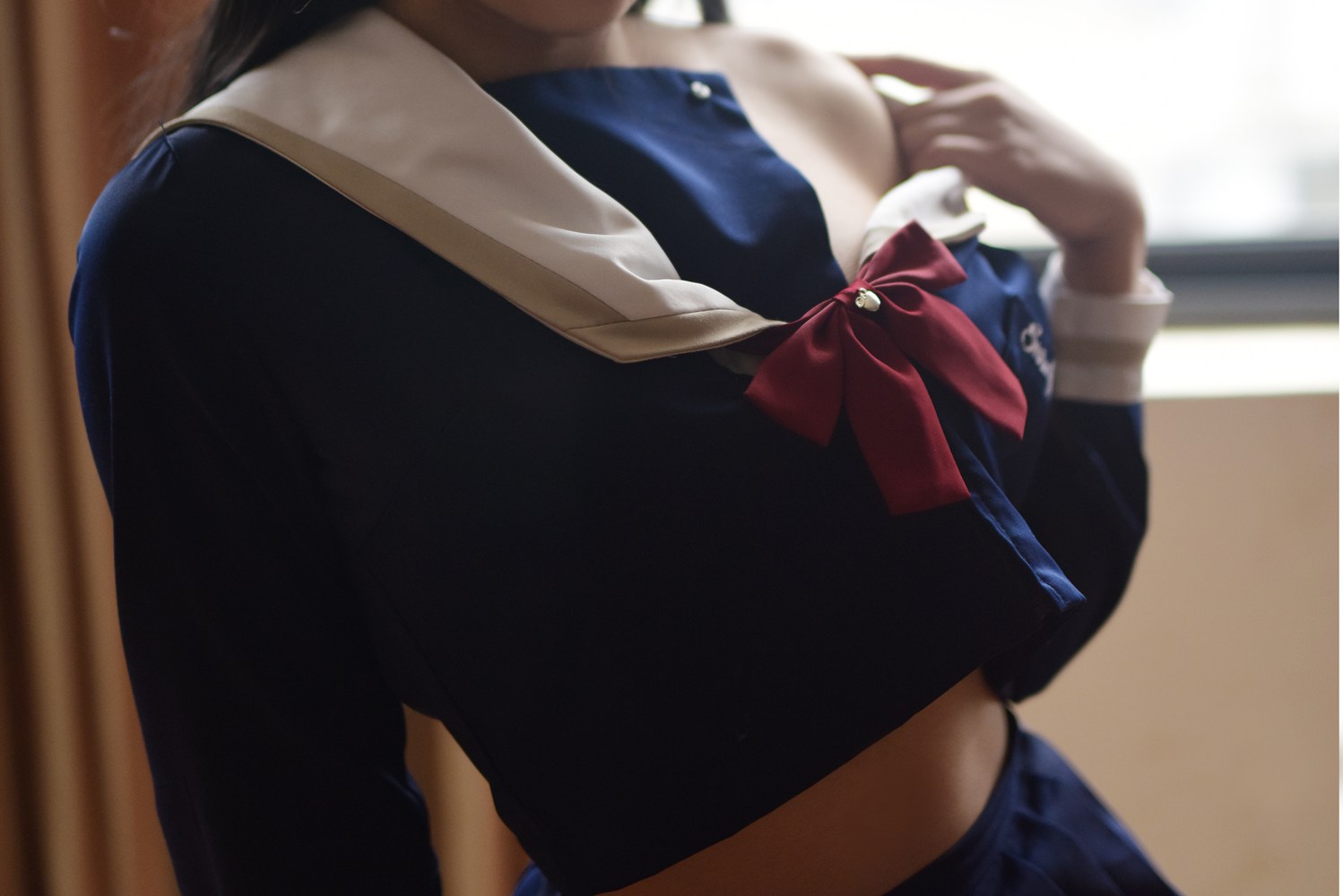 图片[17]-网红Coser@九曲Jean JK露脐制服 在线浏览 – 速更版-美库