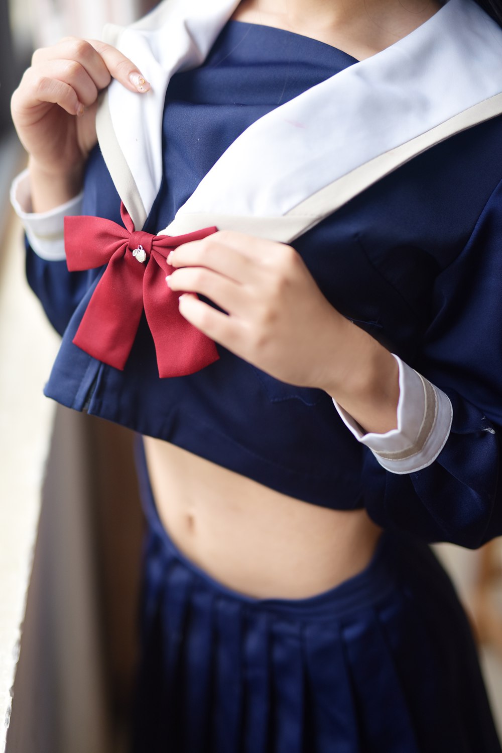 图片[28]-网红Coser@九曲Jean JK露脐制服 在线浏览 – 速更版-美库