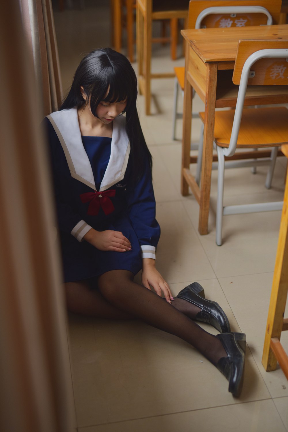 图片[29]-网红Coser@九曲Jean JK露脐制服 在线浏览 – 速更版-美库