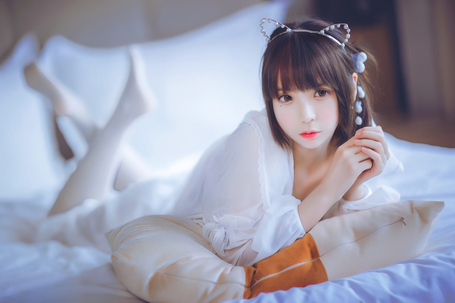 图片[15]-网红Coser@疯猫ss 白色睡衣 在线浏览 – 速更版-美库