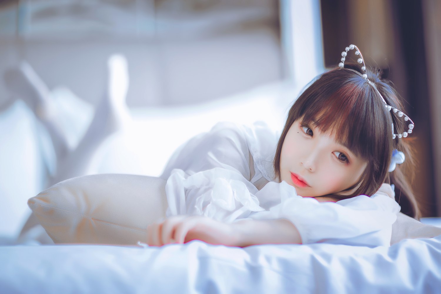 图片[16]-网红Coser@疯猫ss 白色睡衣 在线浏览 – 速更版-美库