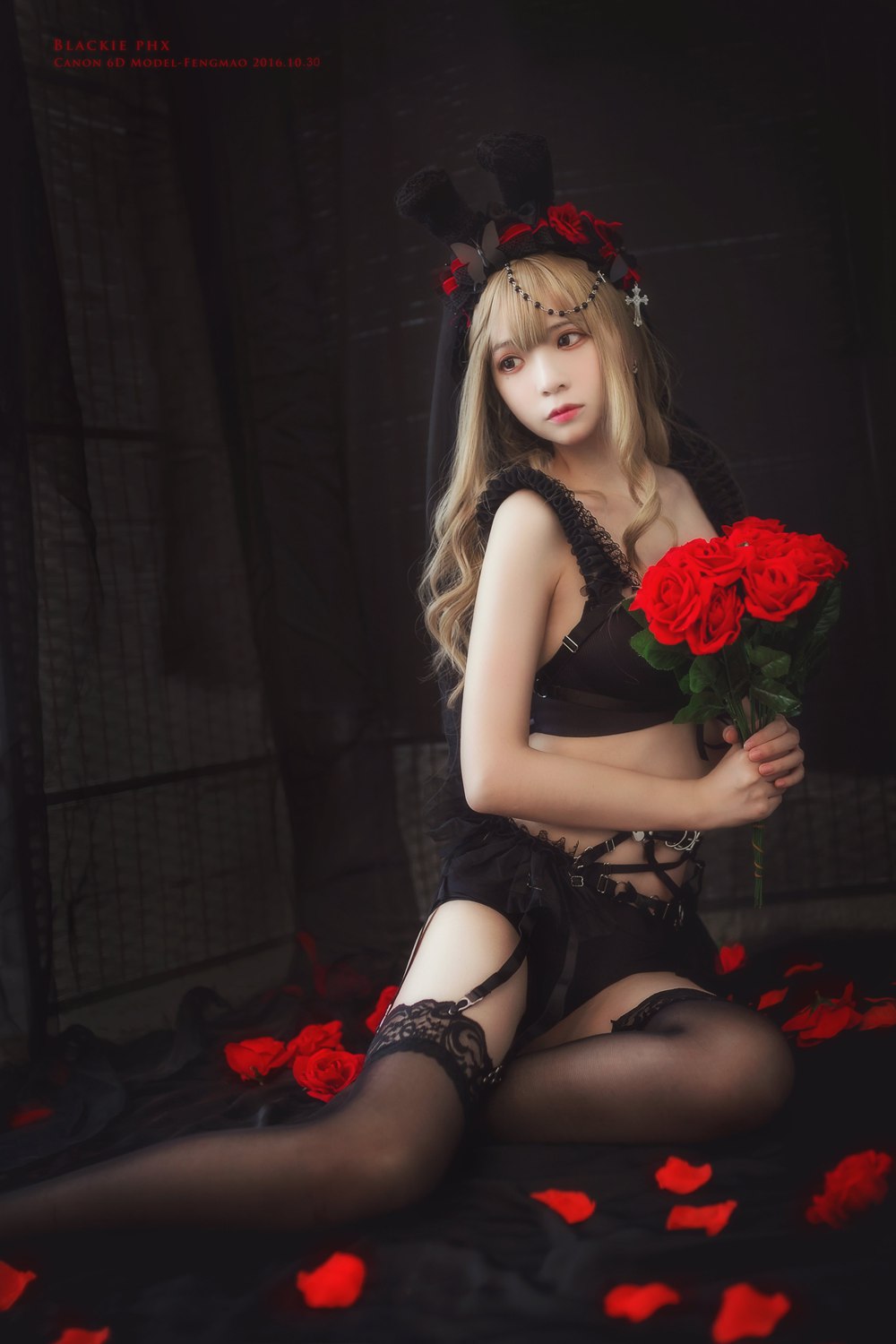 图片[2]-网红Coser@疯猫ss 黑色玫瑰 在线浏览-翎羽暗房