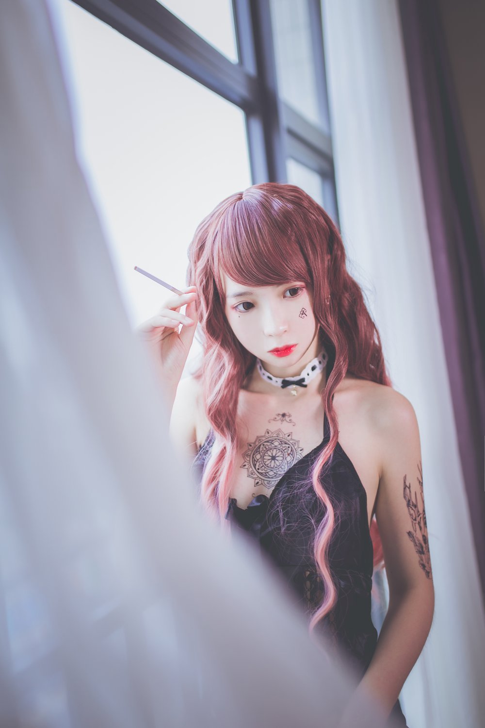 图片[36]-网红Coser@疯猫ss 黑色吊带袜 在线浏览 – 速更版-美库