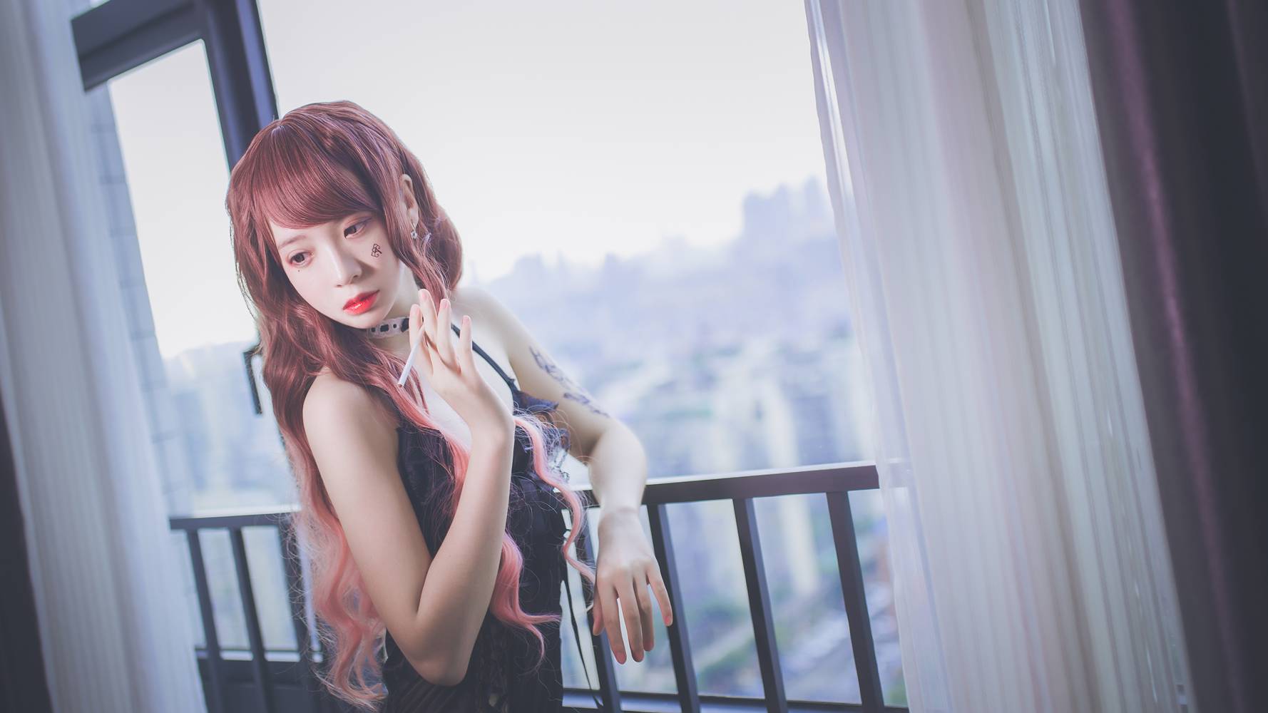 图片[37]-网红Coser@疯猫ss 黑色吊带袜 在线浏览 – 速更版-美库