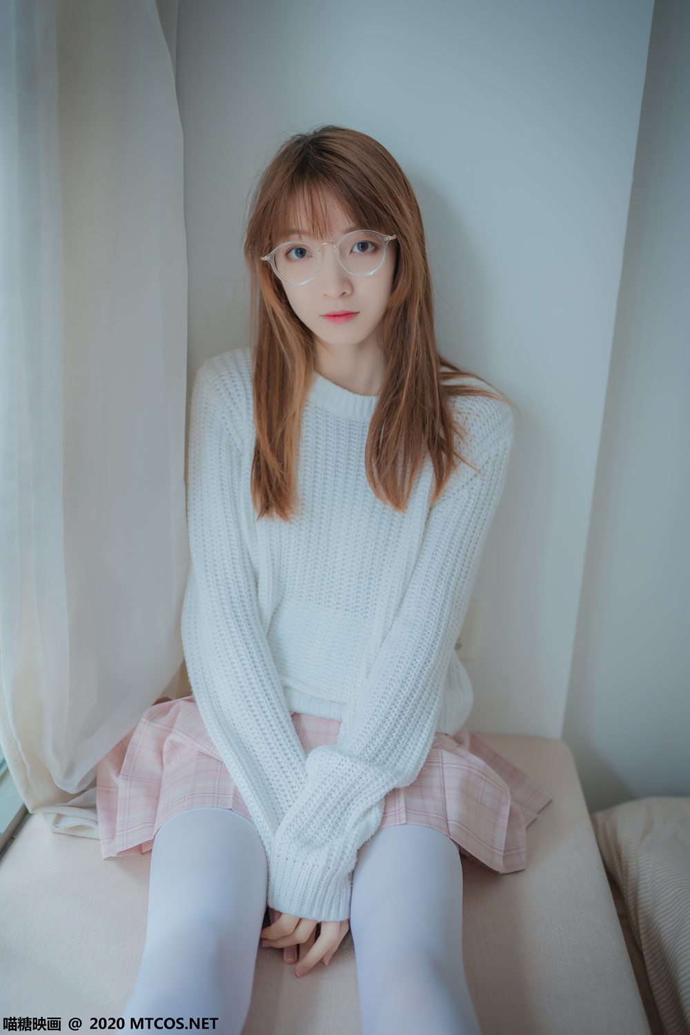图片[35]-[喵糖映画] VOL.077 粉格裙的眼镜娘 在线浏览 – 速更版-美库