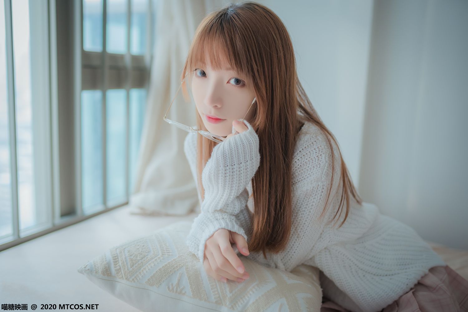 图片[38]-[喵糖映画] VOL.077 粉格裙的眼镜娘 在线浏览 – 速更版-美库