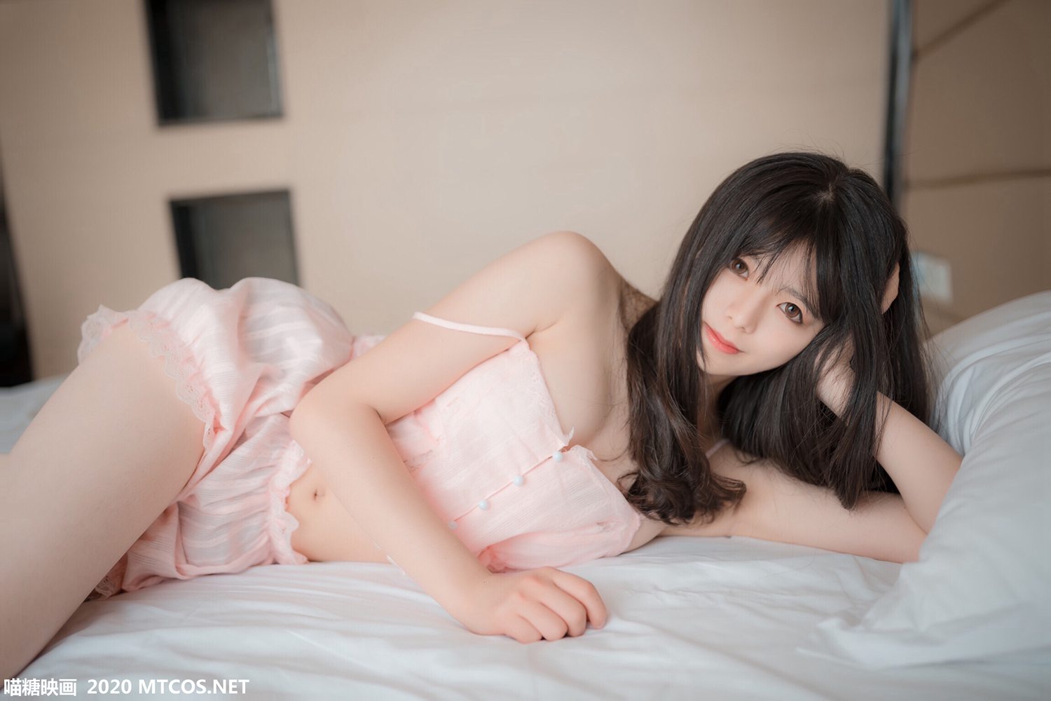 图片[21]-[喵糖映画] VOL.104 粉色吊带睡衣 在线浏览 – 速更版-美库