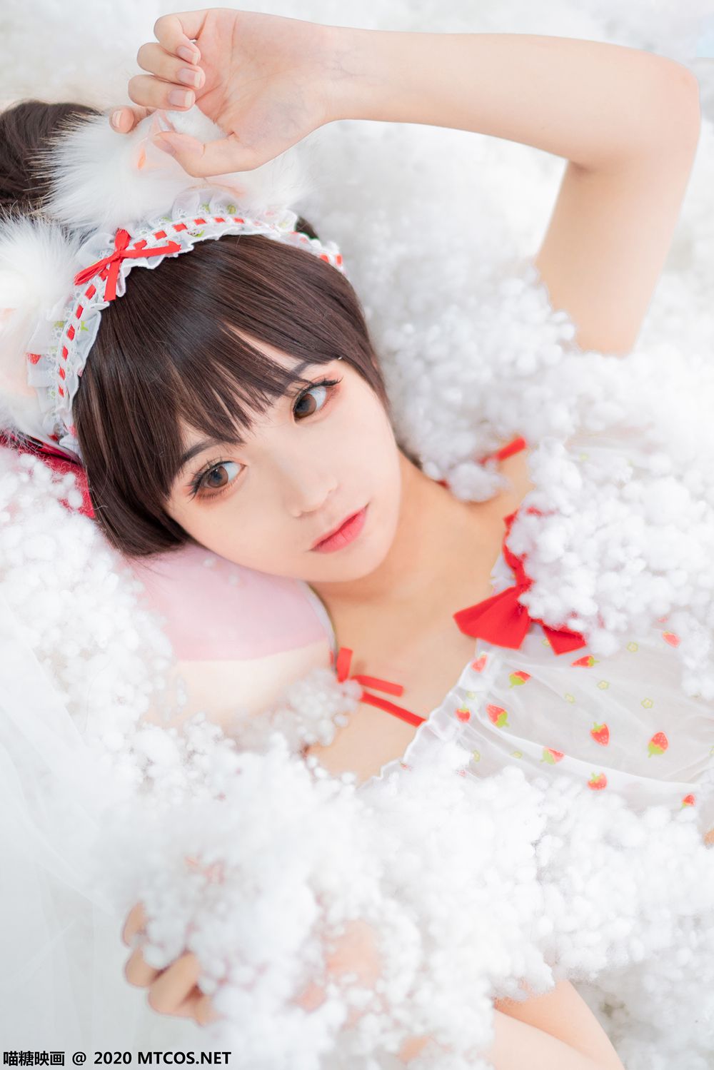 图片[25]-[喵糖映画] VOL.155 草莓印花小夜衣 在线浏览 – 速更版-美库