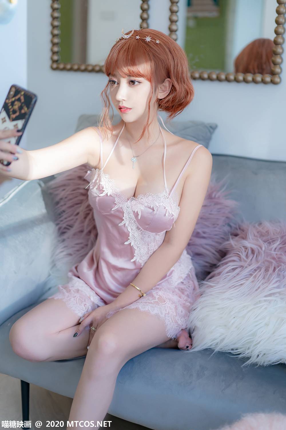 图片[22]-[喵糖映画] VOL.198 粉色睡裙 在线浏览 – 速更版-美库