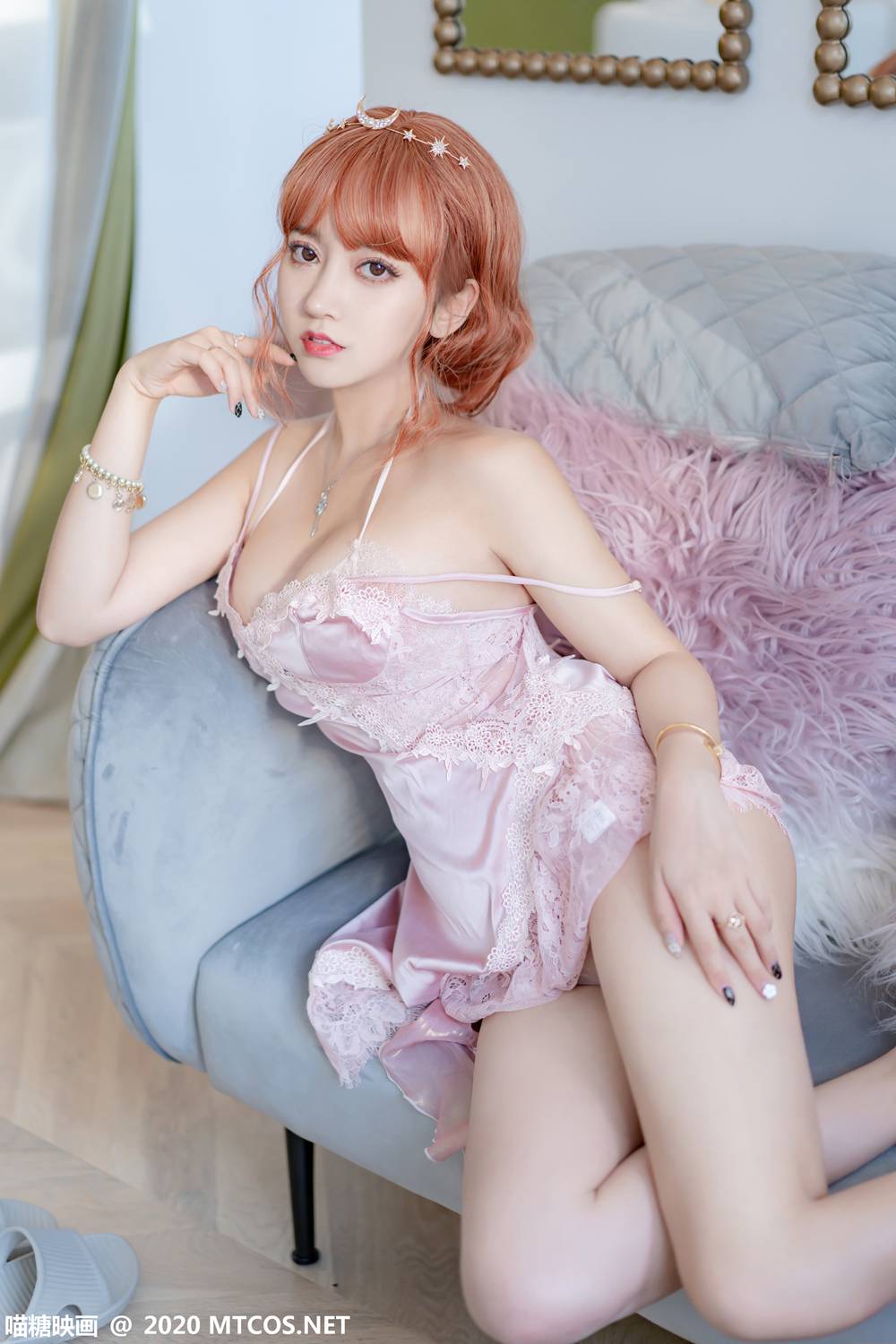 图片[25]-[喵糖映画] VOL.198 粉色睡裙 在线浏览 – 速更版-美库