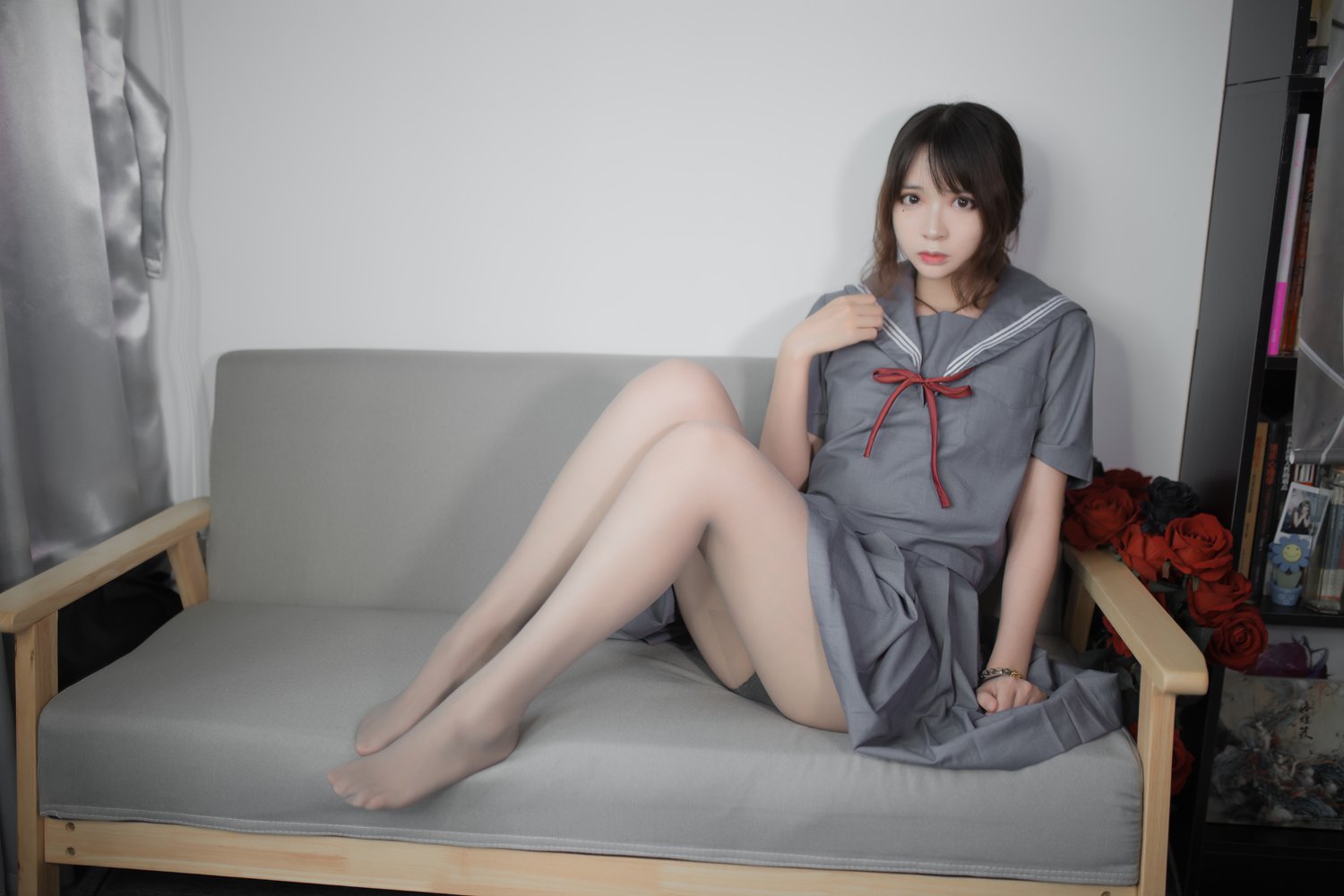 图片[22]-网红Coser@疯猫ss 蓝灰JK  在线浏览 – 速更版-美库