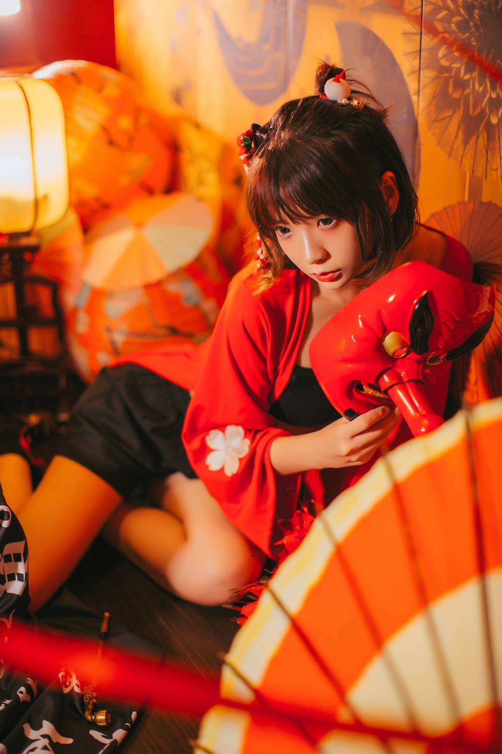 图片[10]-网红Coser@疯猫ss 红色羽衣 在线浏览 – 速更版-美库