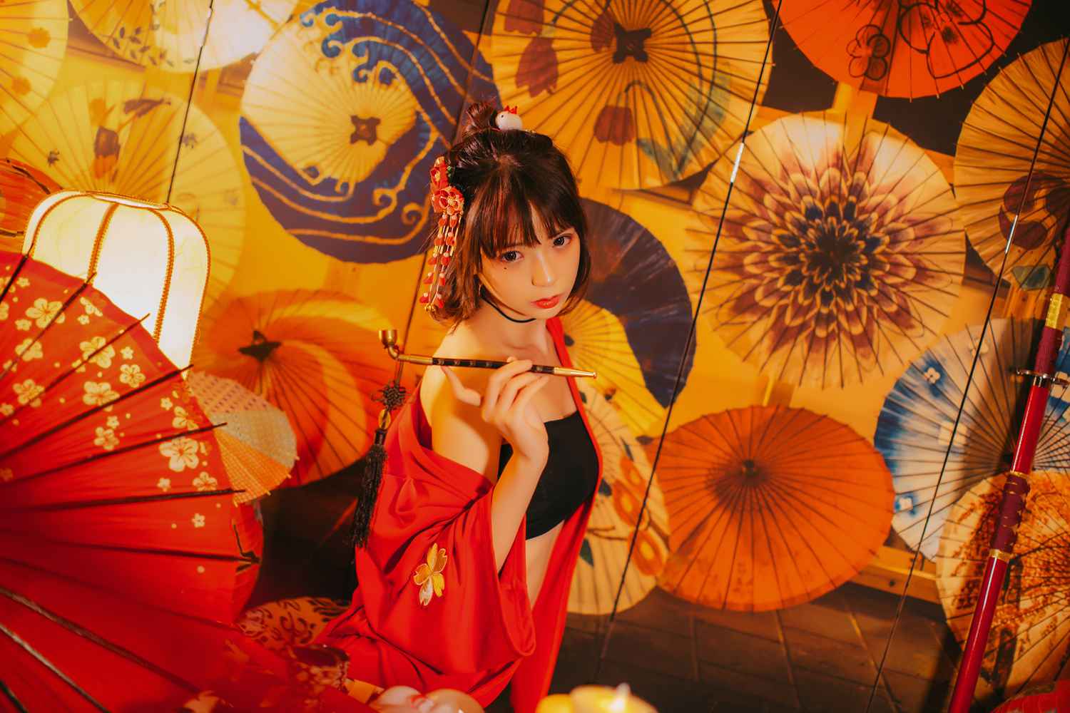 图片[12]-网红Coser@疯猫ss 红色羽衣 在线浏览 – 速更版-美库