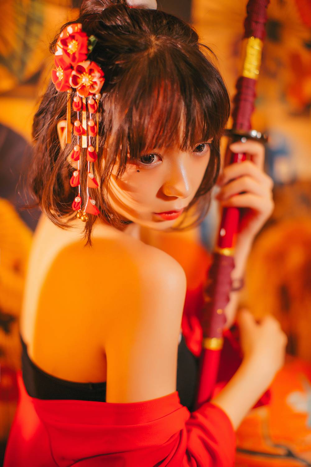 图片[16]-网红Coser@疯猫ss 红色羽衣 在线浏览 – 速更版-美库