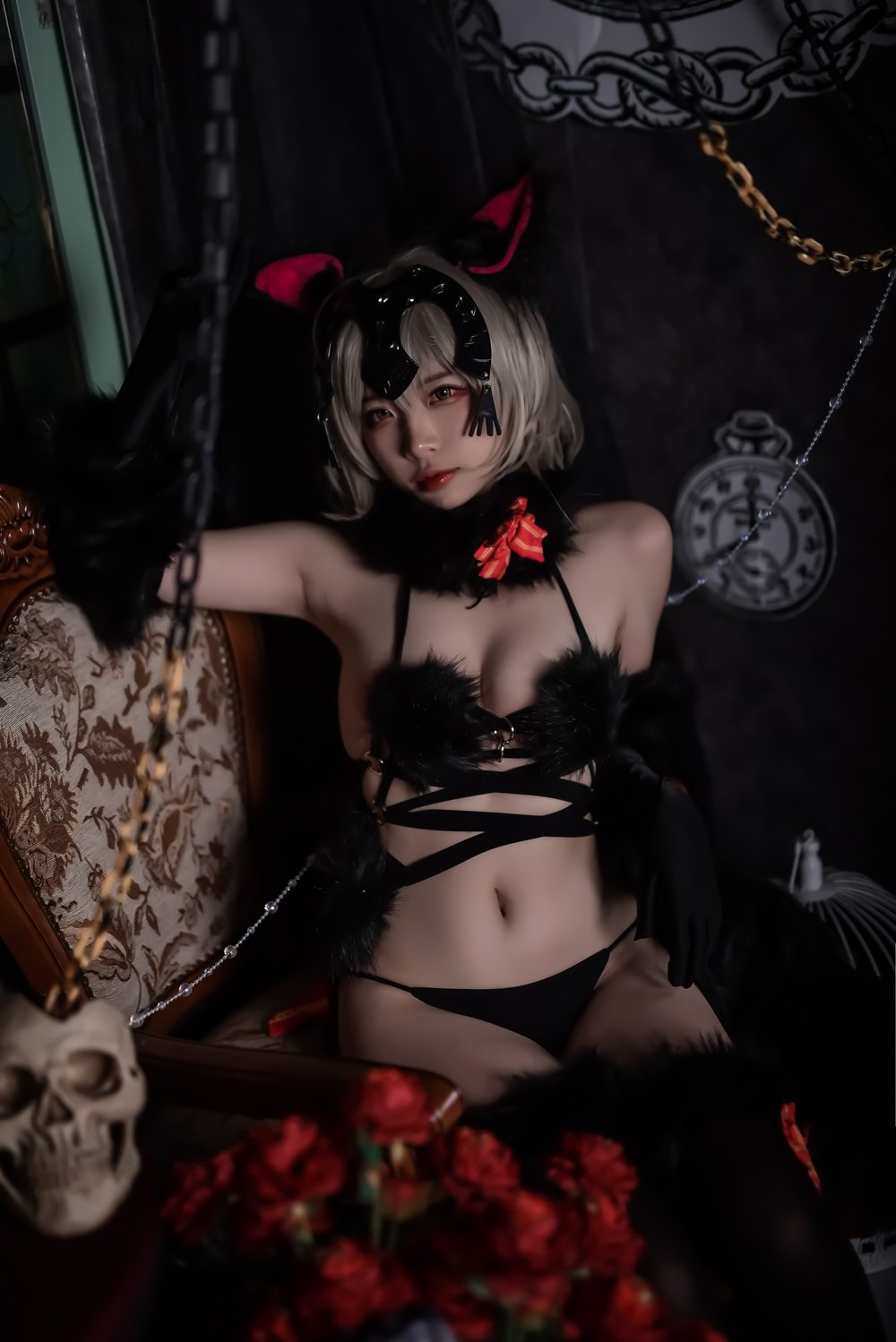 图片[17]-网红Coser@二佐Nisa Fate黑贞万圣节 在线浏览 – 速更版-美库