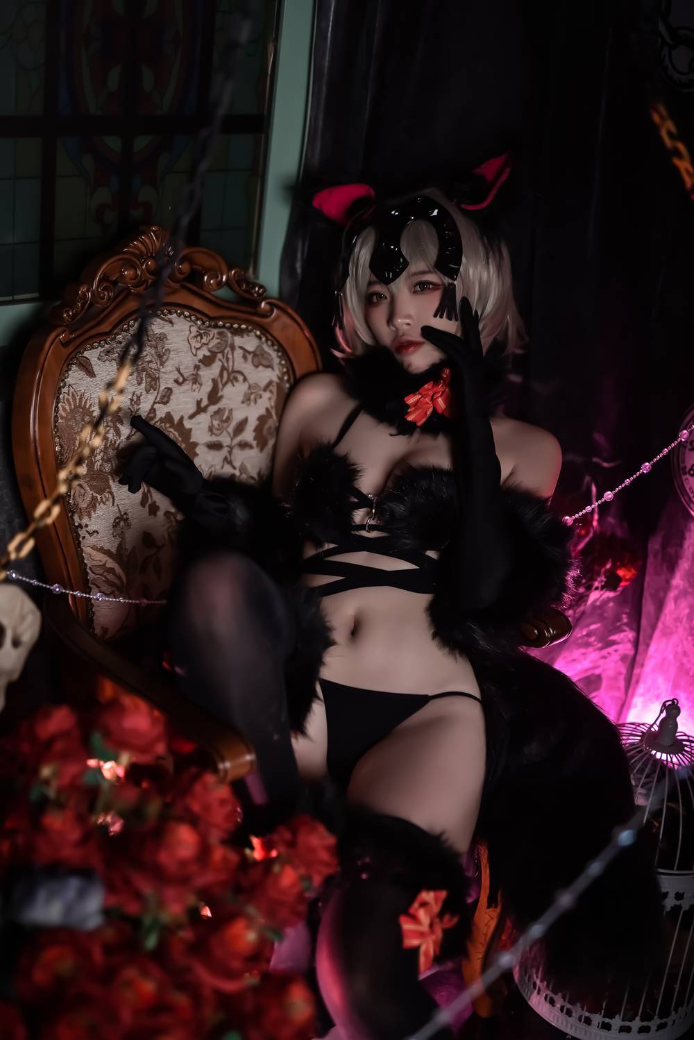 图片[18]-网红Coser@二佐Nisa Fate黑贞万圣节 在线浏览 – 速更版-美库