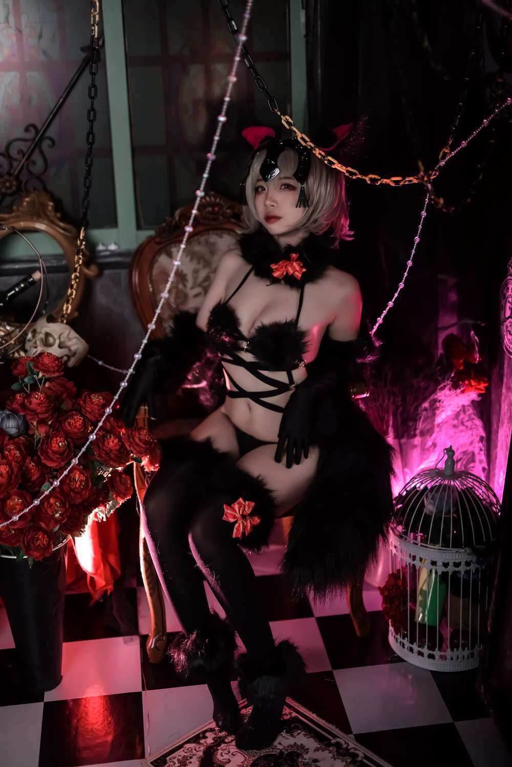 图片[19]-网红Coser@二佐Nisa Fate黑贞万圣节 在线浏览 – 速更版-美库