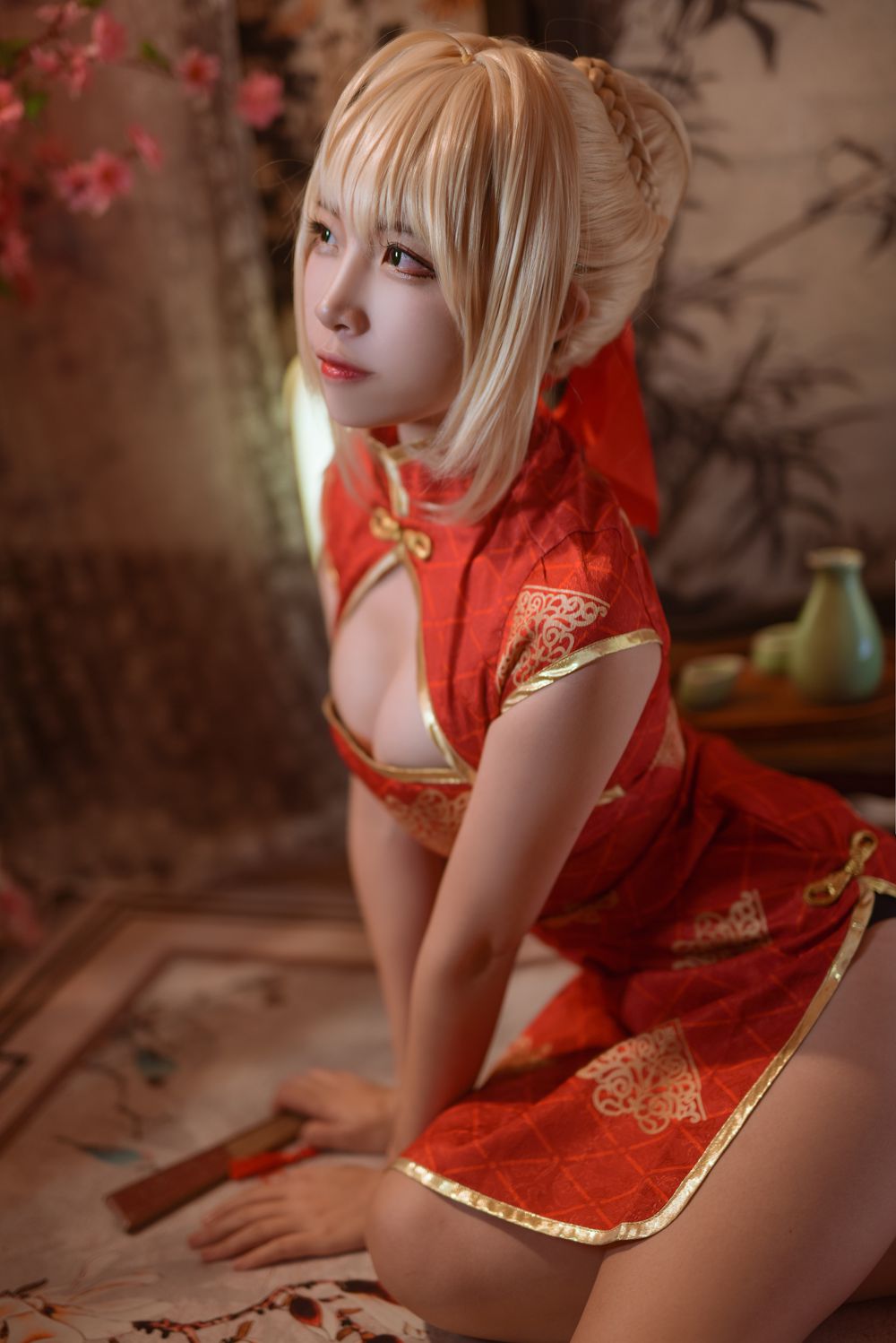 图片[10]-网红Coser@二佐Nisa Fate尼禄旗袍 在线浏览 – 速更版-美库