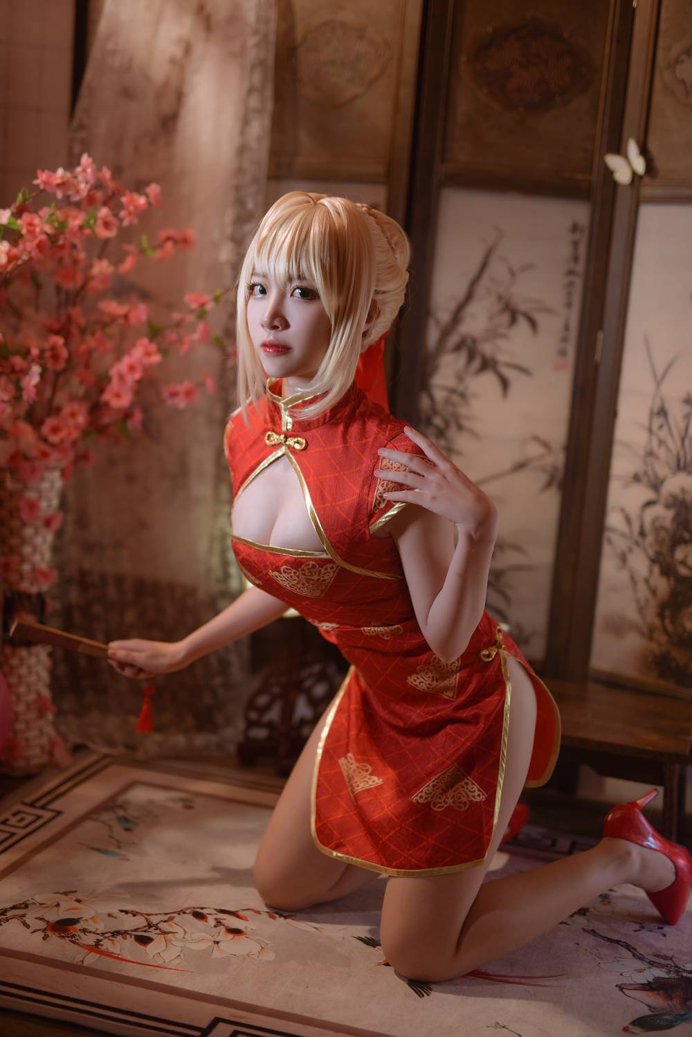 图片[12]-网红Coser@二佐Nisa Fate尼禄旗袍 在线浏览 – 速更版-美库