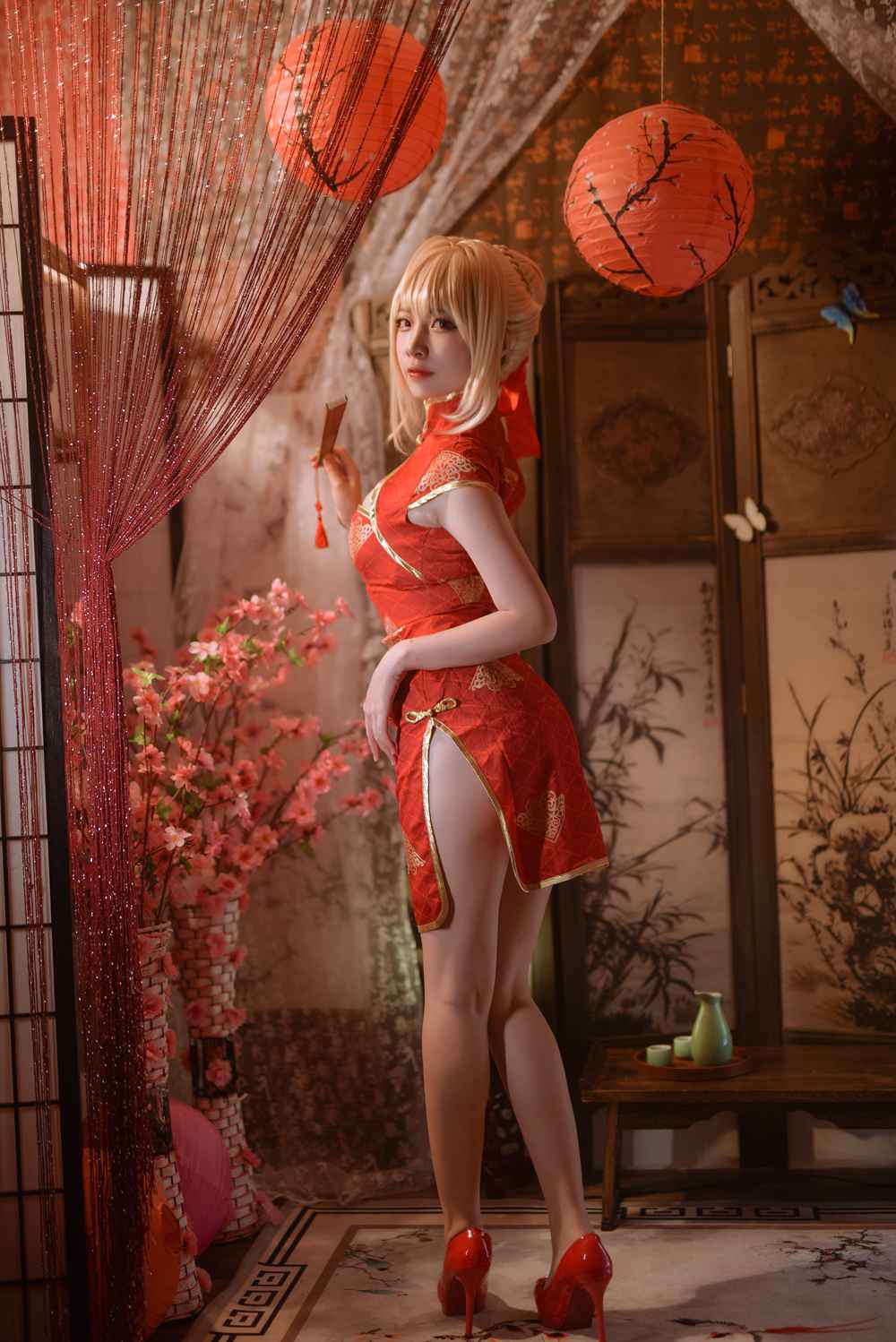 图片[14]-网红Coser@二佐Nisa Fate尼禄旗袍 在线浏览 – 速更版-美库