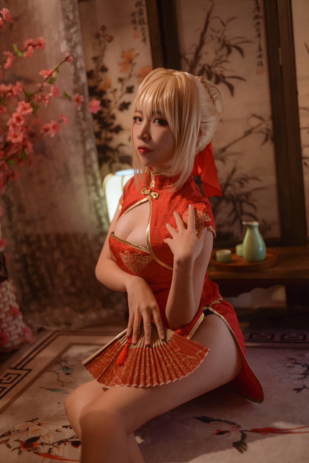 图片[17]-网红Coser@二佐Nisa Fate尼禄旗袍 在线浏览 – 速更版-美库