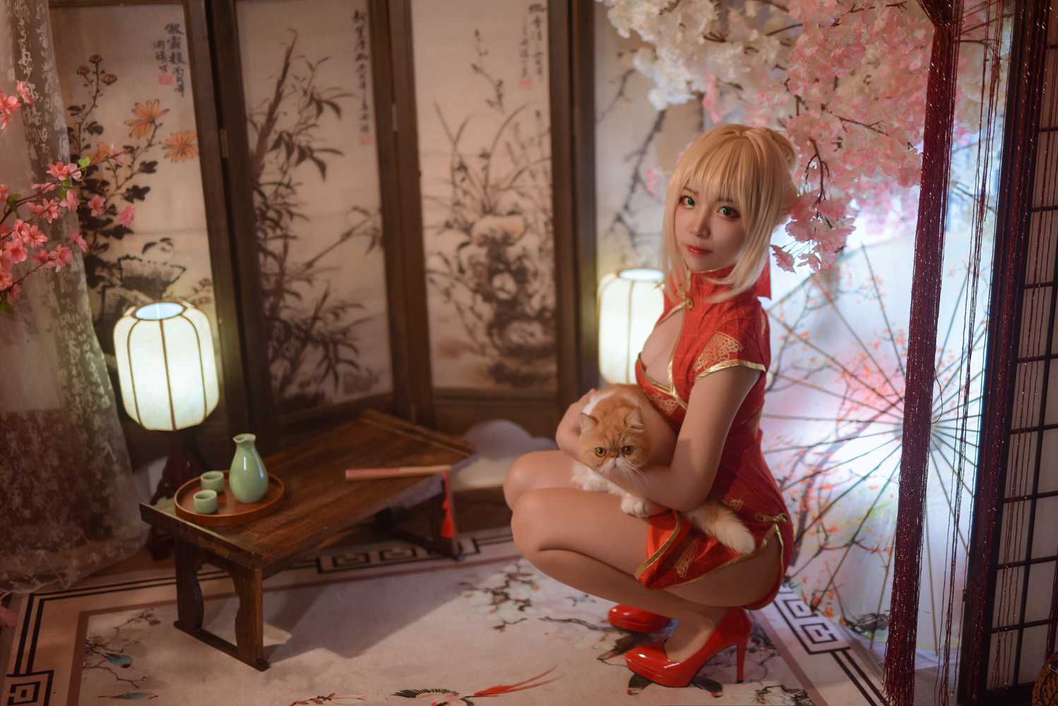 图片[20]-网红Coser@二佐Nisa Fate尼禄旗袍 在线浏览 – 速更版-美库