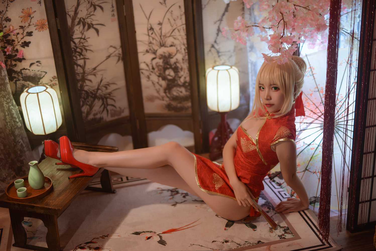 图片[21]-网红Coser@二佐Nisa Fate尼禄旗袍 在线浏览 – 速更版-美库