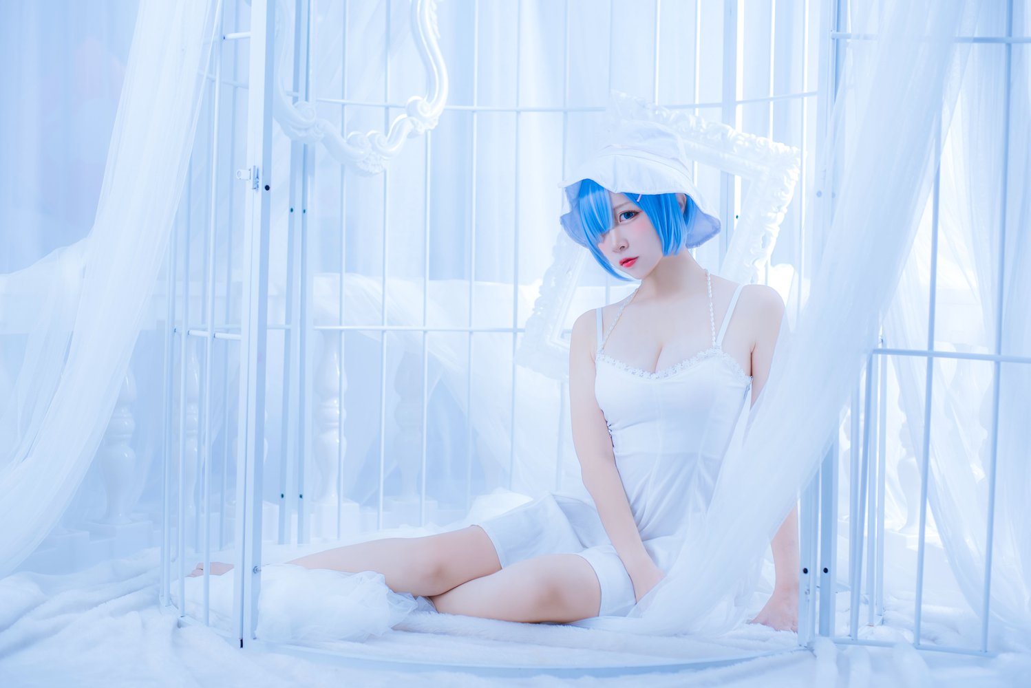 图片[21]-网红Coser@二佐Nisa 雷姆白裙 在线浏览 – 速更版-美库