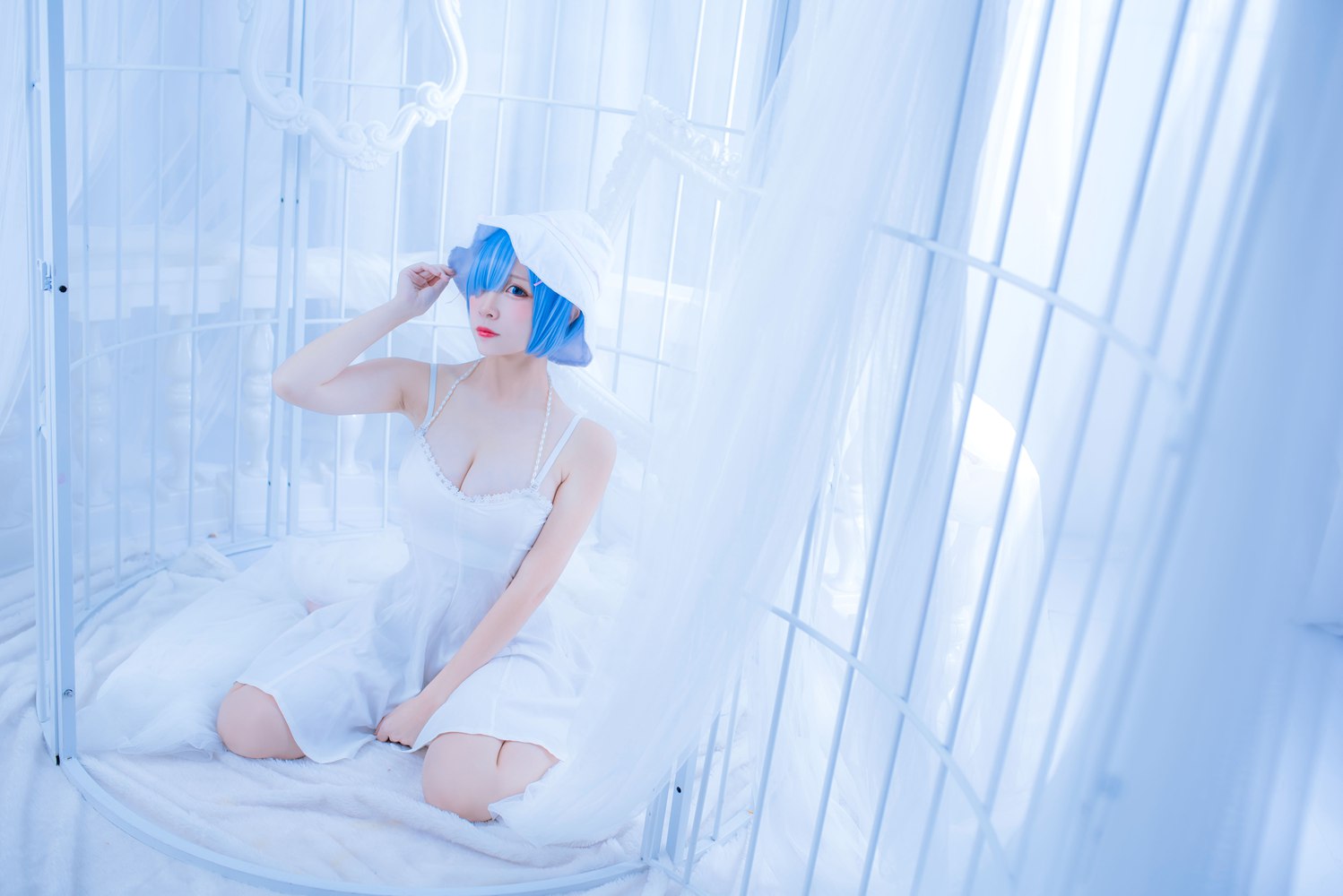 图片[22]-网红Coser@二佐Nisa 雷姆白裙 在线浏览 – 速更版-美库