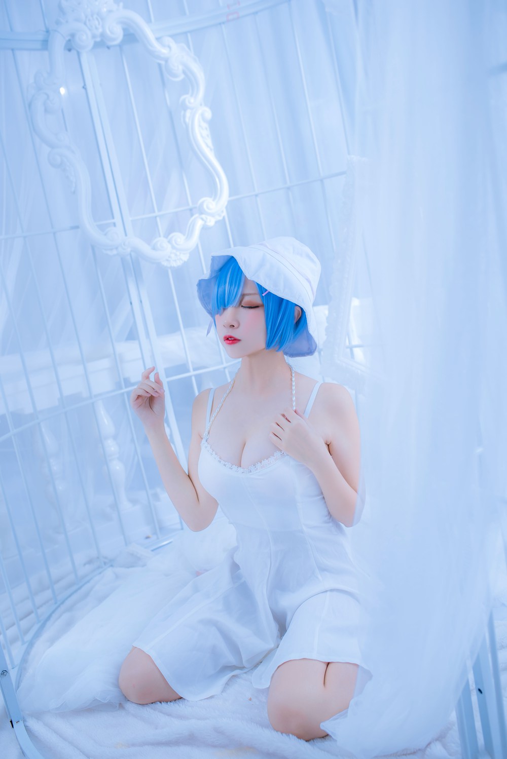 图片[23]-网红Coser@二佐Nisa 雷姆白裙 在线浏览 – 速更版-美库
