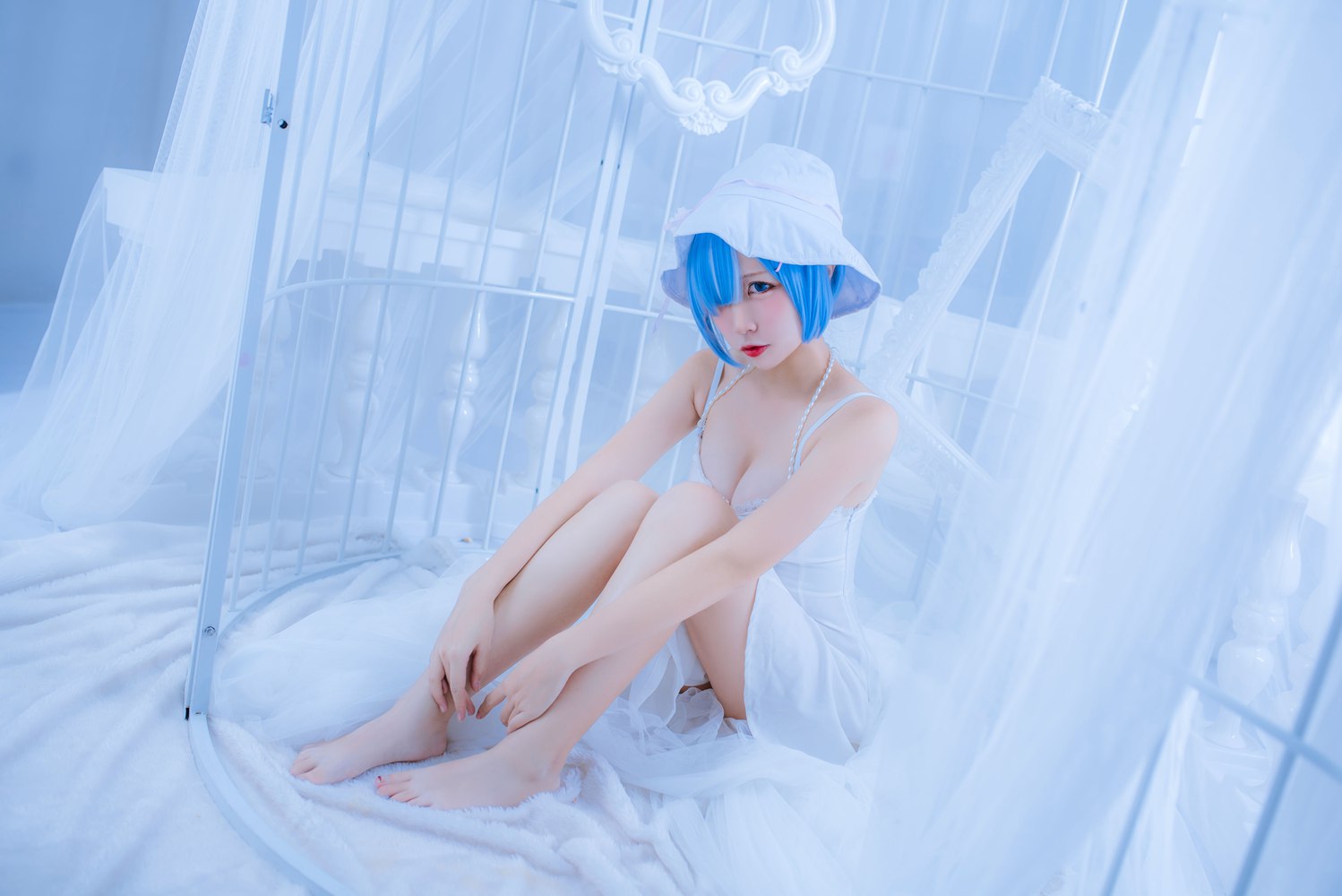 图片[25]-网红Coser@二佐Nisa 雷姆白裙 在线浏览 – 速更版-美库