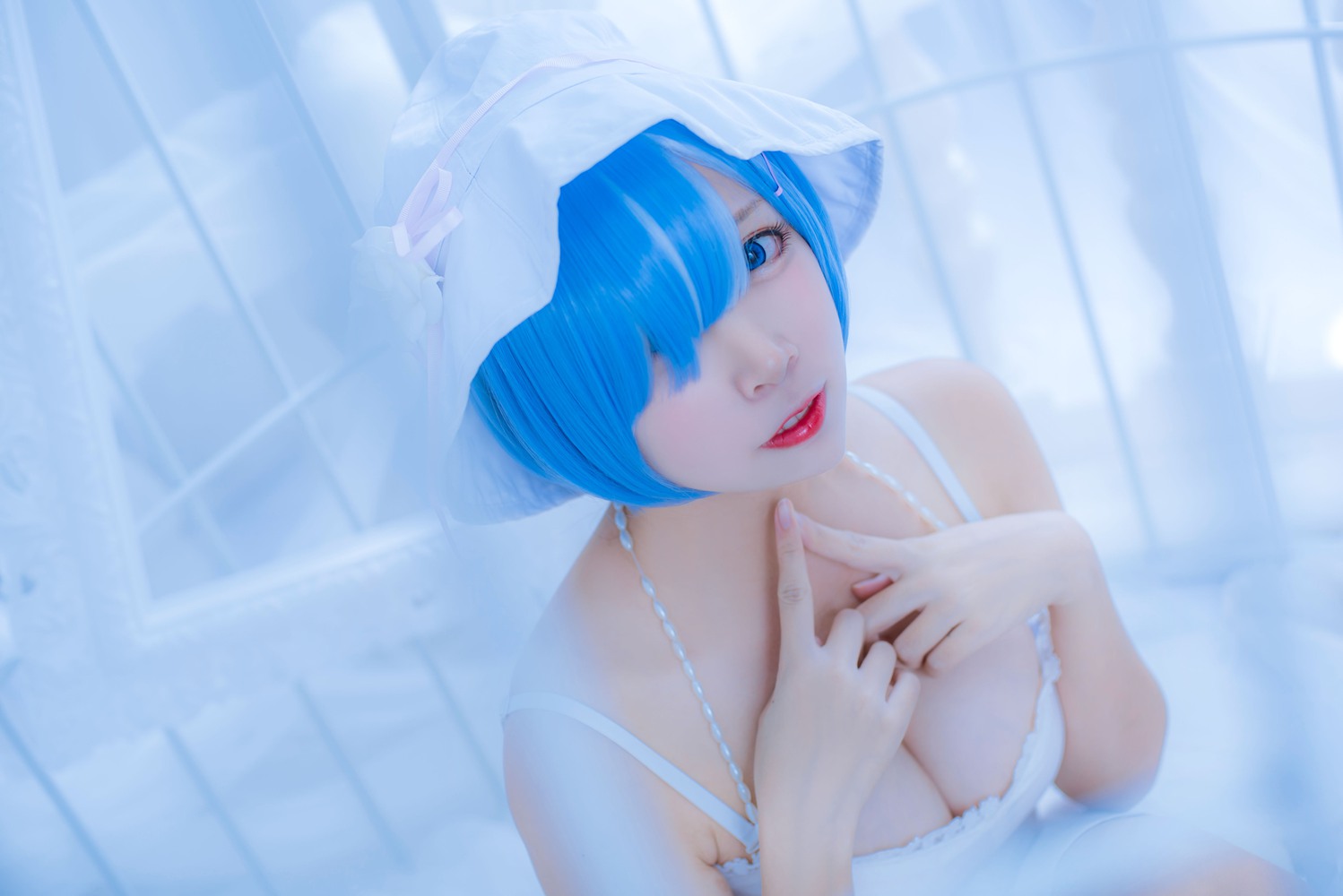图片[27]-网红Coser@二佐Nisa 雷姆白裙 在线浏览 – 速更版-美库