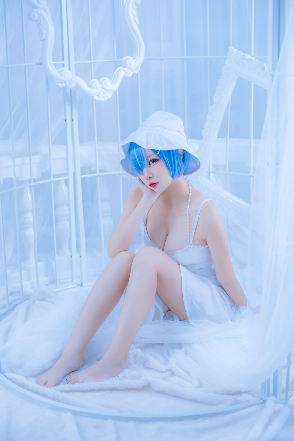 图片[28]-网红Coser@二佐Nisa 雷姆白裙 在线浏览 – 速更版-美库