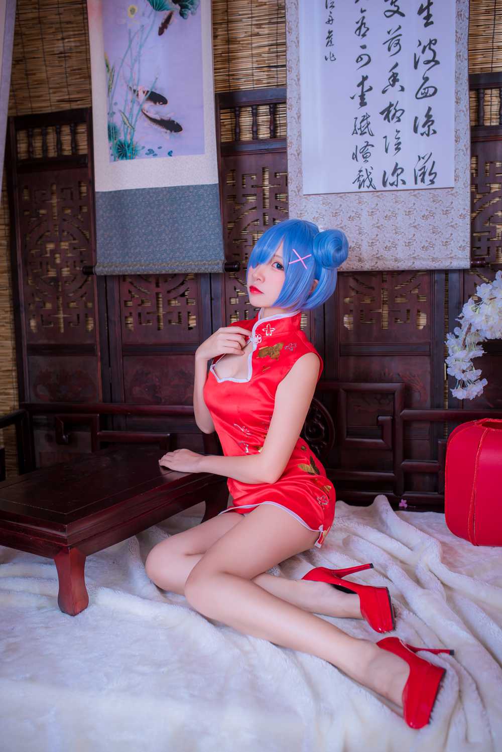 图片[12]-网红Coser@二佐Nisa 蕾姆旗袍 在线浏览 – 速更版-美库