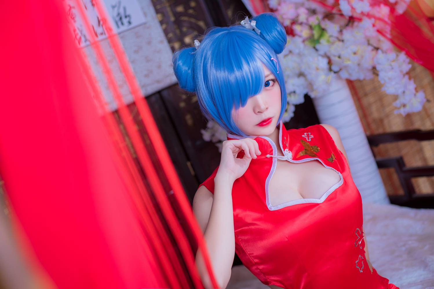 图片[21]-网红Coser@二佐Nisa 蕾姆旗袍 在线浏览 – 速更版-美库