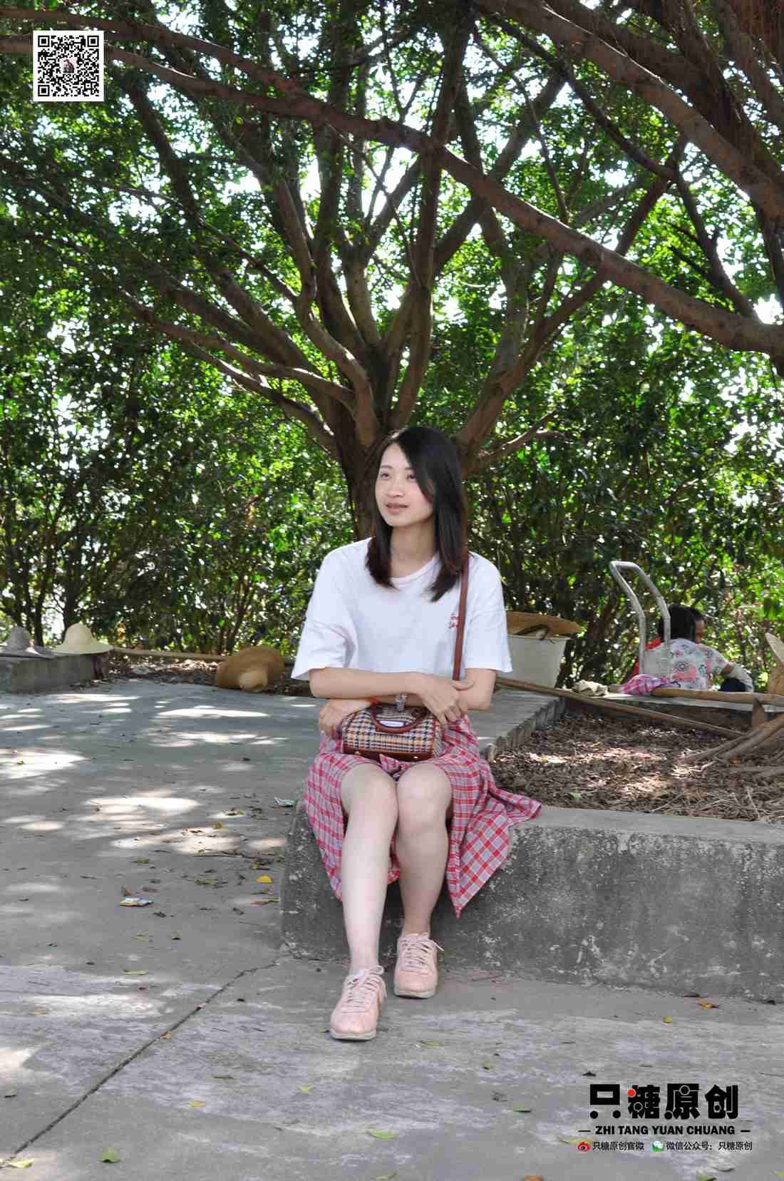 图片[123]-[只糖棉袜] NO.001 诗诗－格子裙休闲风 在线浏览 – 速更版-美库