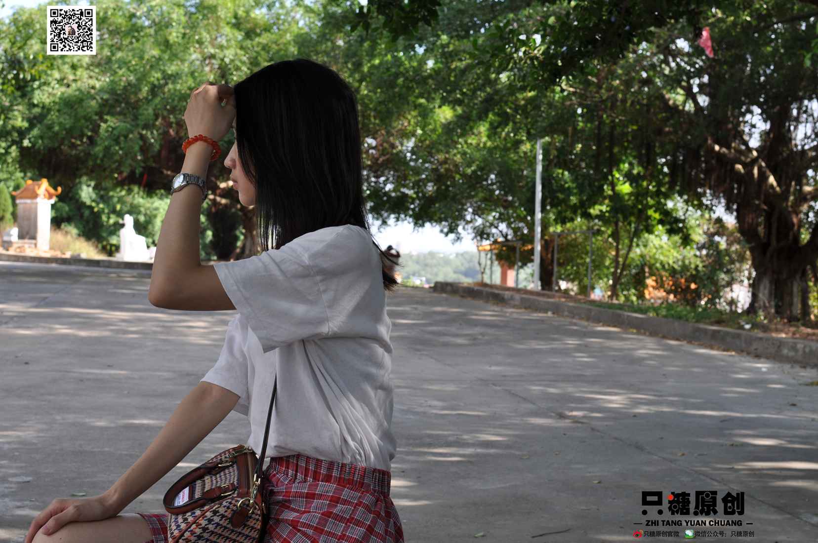 图片[111]-[只糖棉袜] NO.001 诗诗－格子裙休闲风 在线浏览 – 速更版-美库