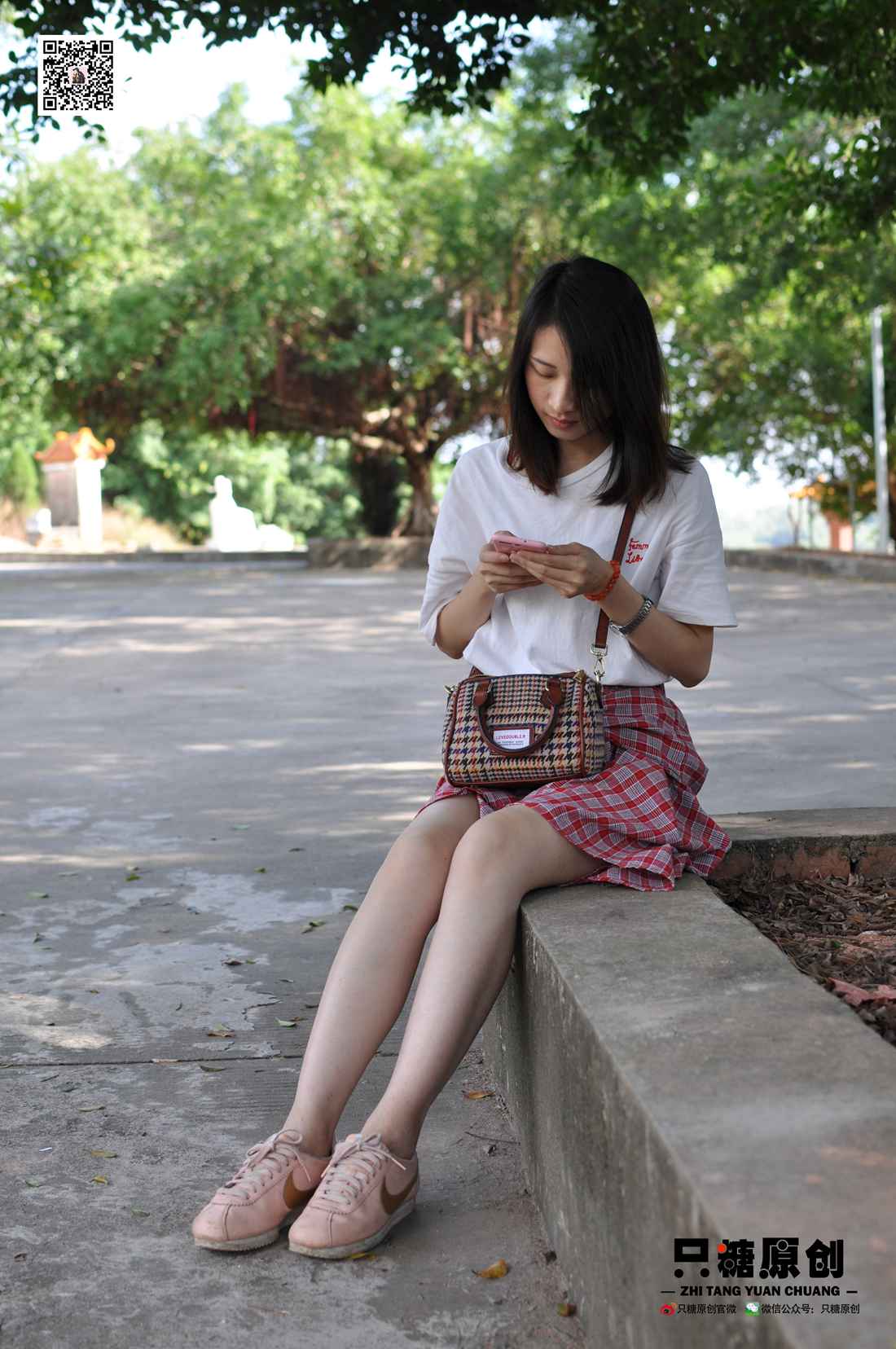 图片[110]-[只糖棉袜] NO.001 诗诗－格子裙休闲风 在线浏览 – 速更版-美库