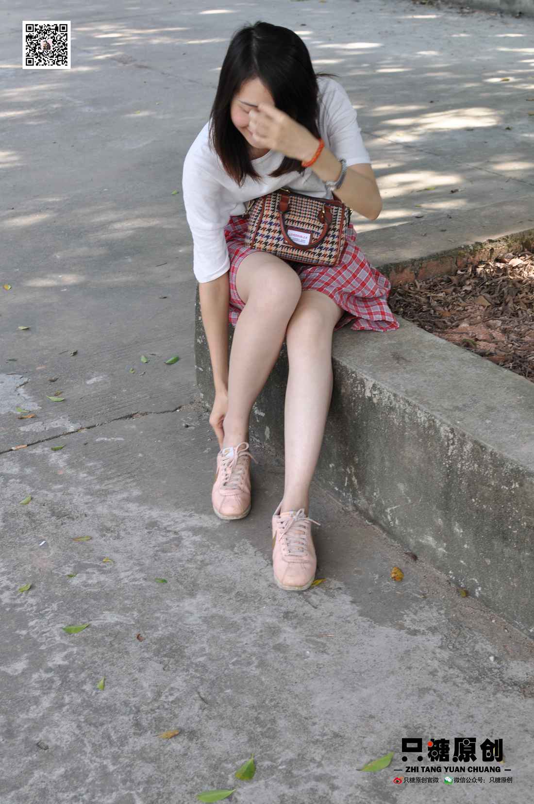 图片[130]-[只糖棉袜] NO.001 诗诗－格子裙休闲风 在线浏览 – 速更版-美库