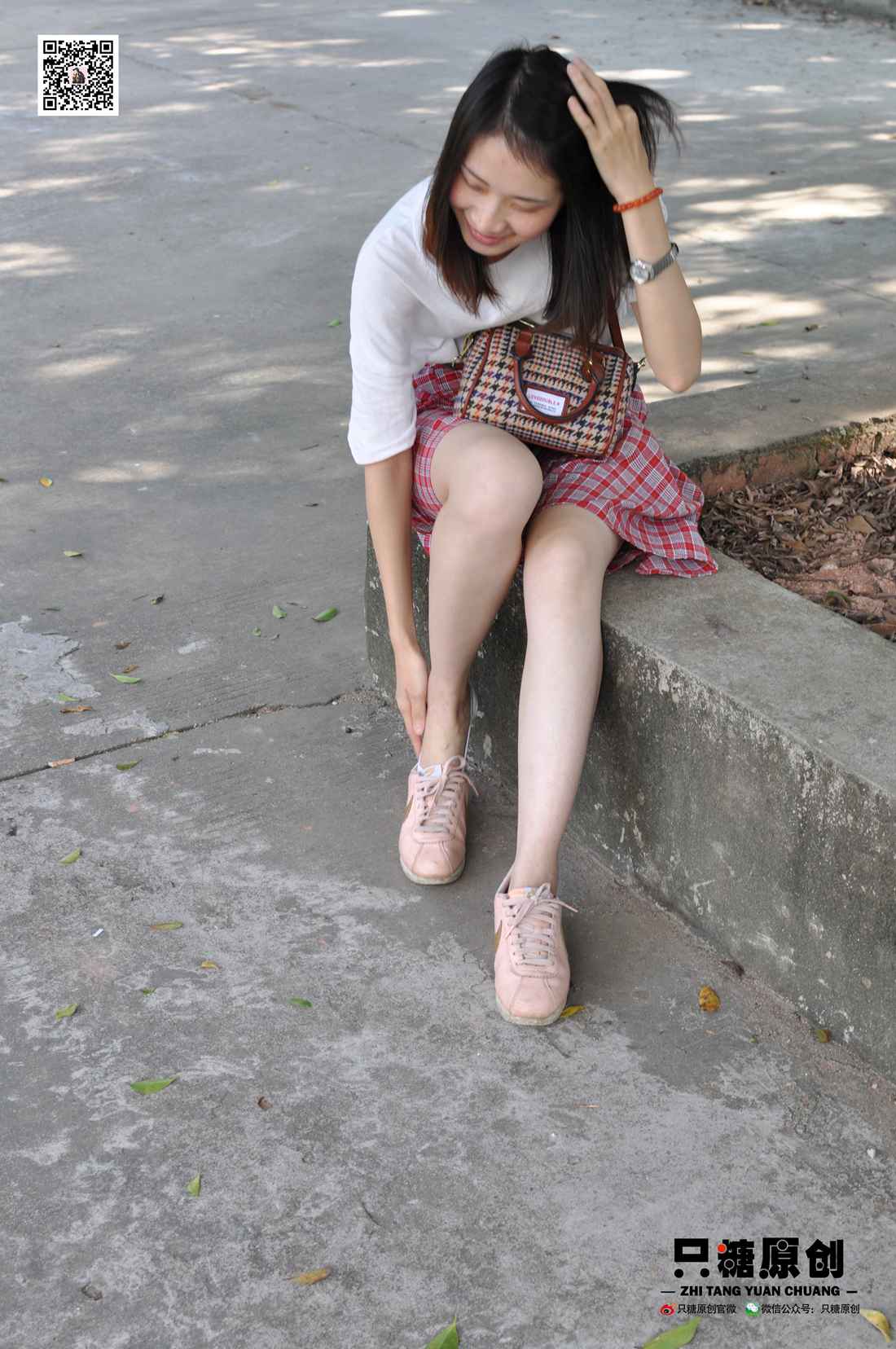 图片[168]-[只糖棉袜] NO.001 诗诗－格子裙休闲风 在线浏览 – 速更版-美库