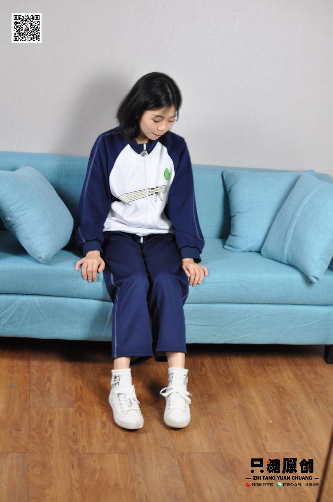 图片[64]-[只糖棉袜] NO.003 嘉欣－运动风白棉袜 在线浏览 – 速更版-美库