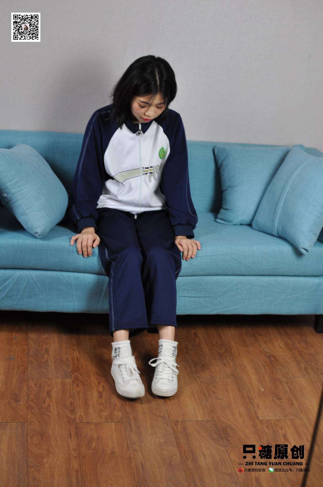 图片[156]-[只糖棉袜] NO.003 嘉欣－运动风白棉袜 在线浏览 – 速更版-美库