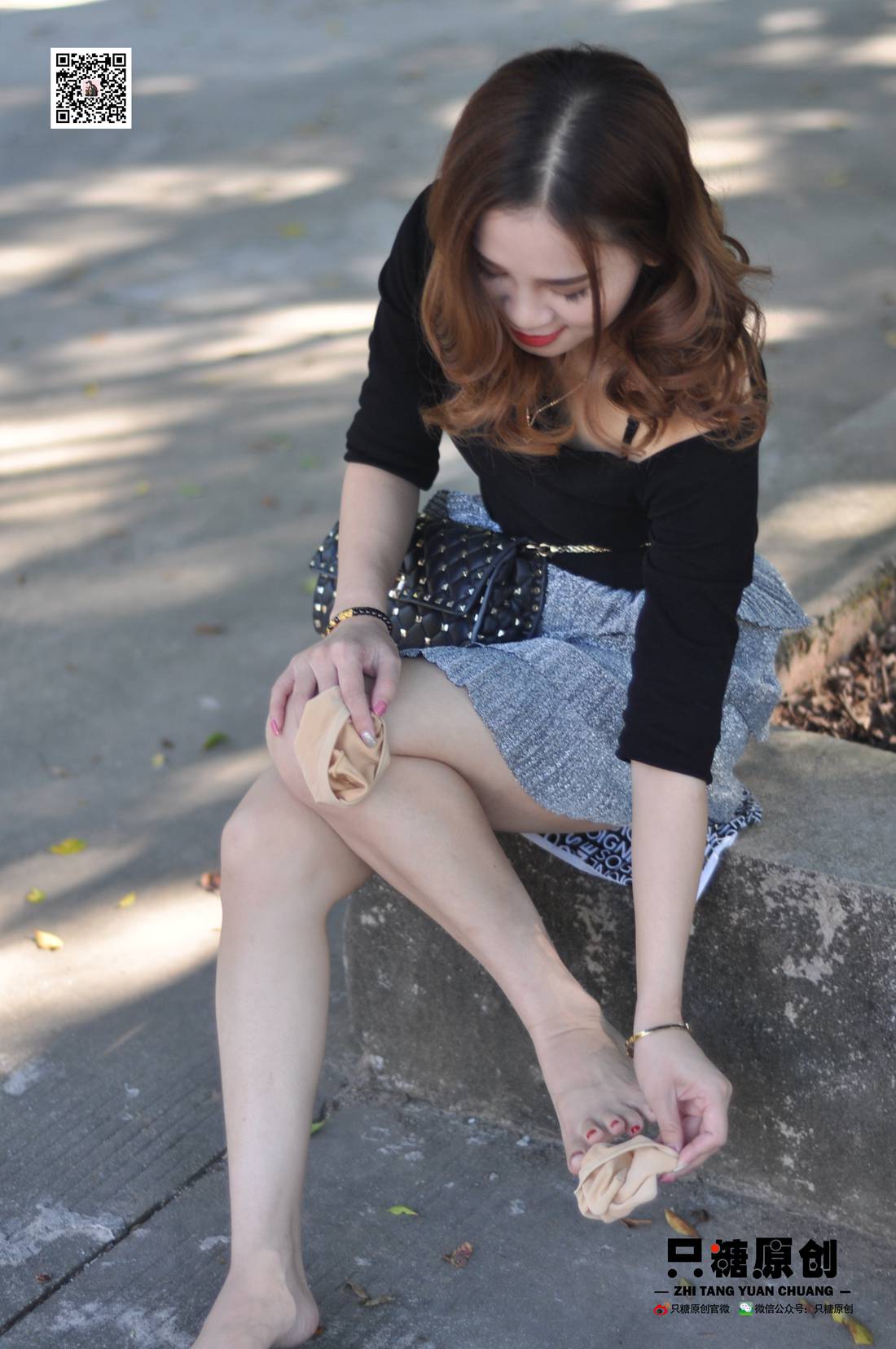 图片[115]-[只糖棉袜] NO.002 婷婷－短裙与薄棉船袜 在线浏览 – 速更版-美库