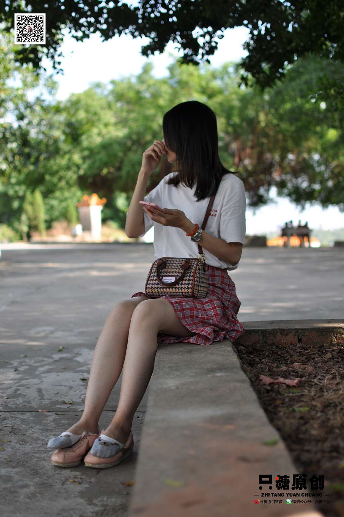 图片[71]-[只糖棉袜] NO.001 诗诗－格子裙休闲风 在线浏览 – 速更版-美库