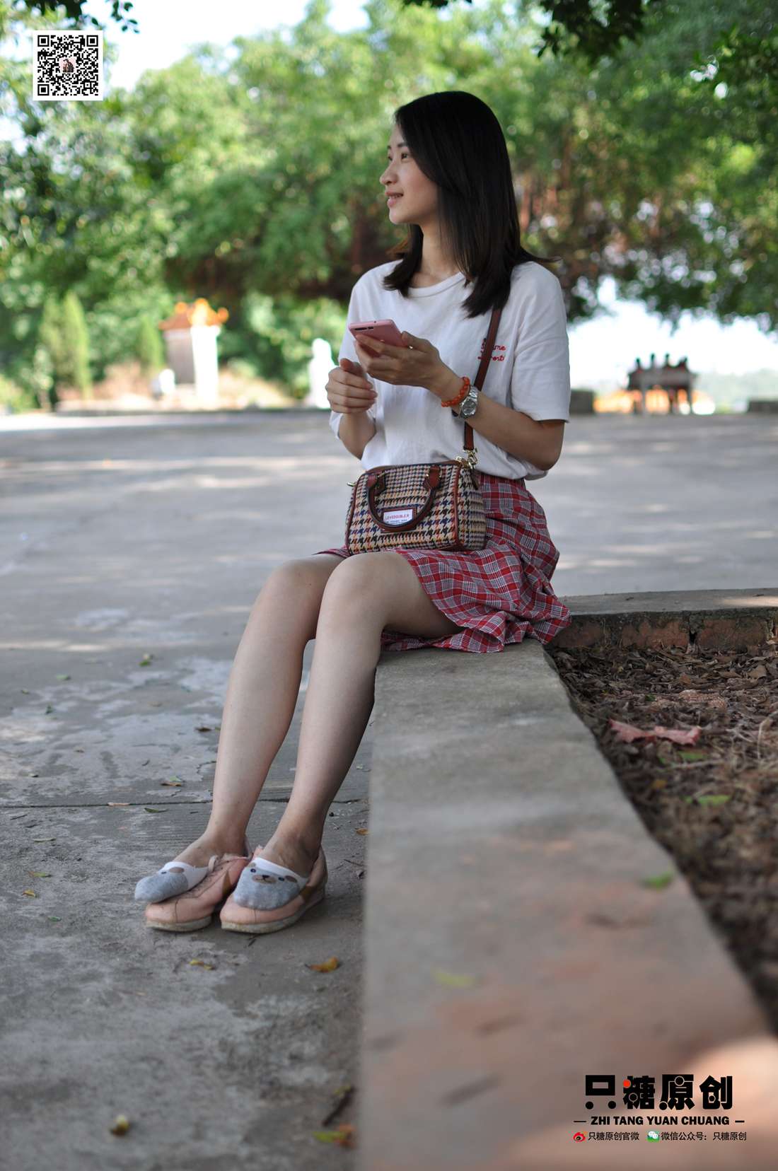 图片[132]-[只糖棉袜] NO.001 诗诗－格子裙休闲风 在线浏览 – 速更版-美库