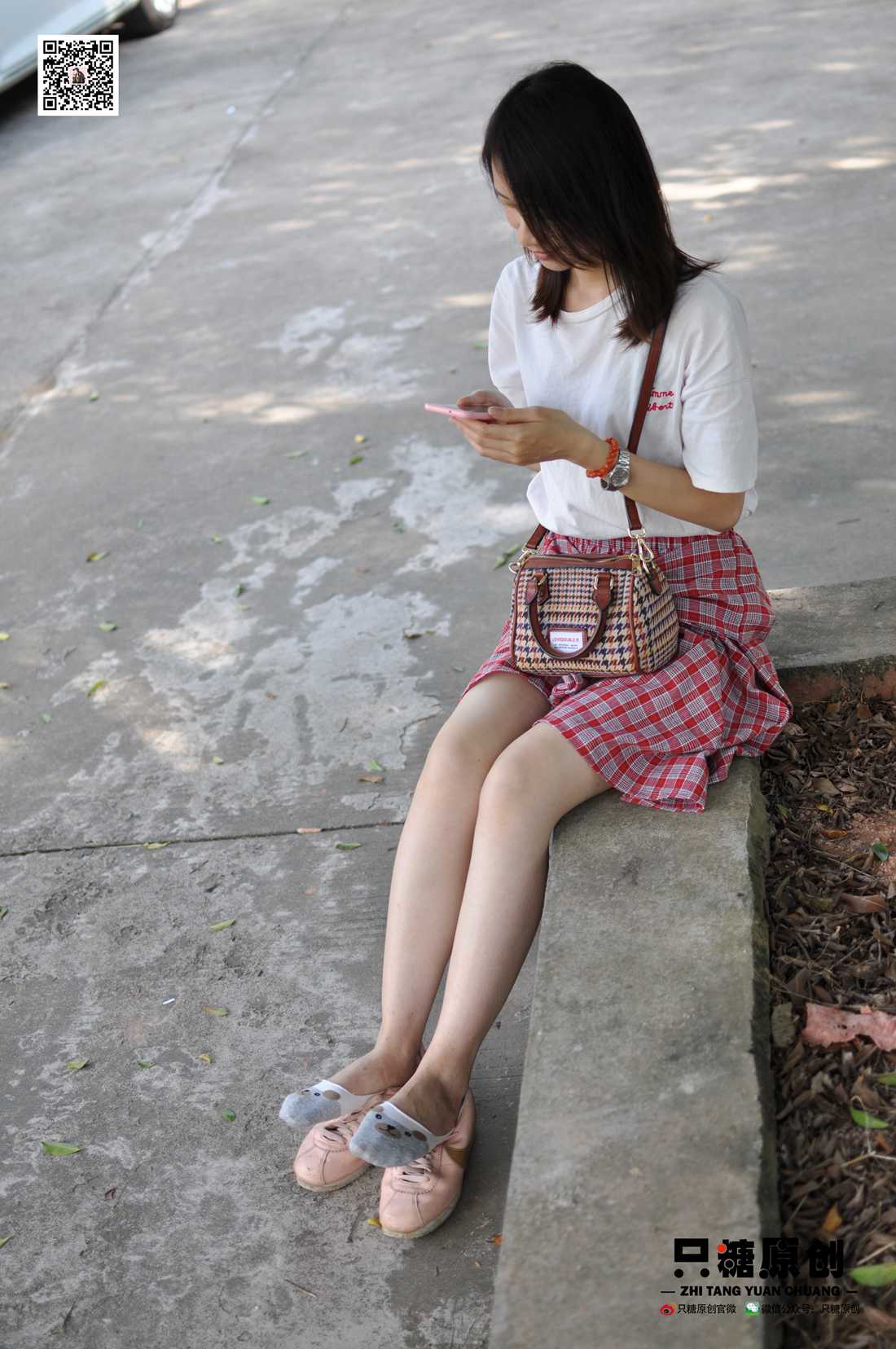 图片[94]-[只糖棉袜] NO.001 诗诗－格子裙休闲风 在线浏览 – 速更版-美库