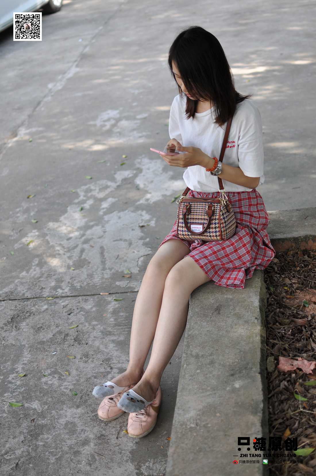 图片[104]-[只糖棉袜] NO.001 诗诗－格子裙休闲风 在线浏览 – 速更版-美库