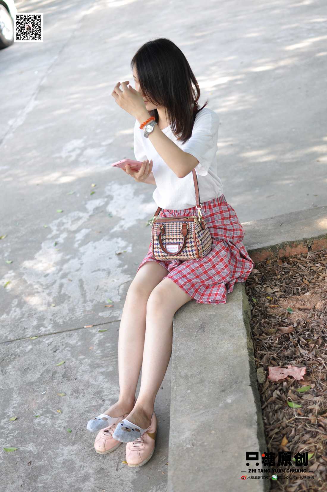 图片[19]-[只糖棉袜] NO.001 诗诗－格子裙休闲风 在线浏览 – 速更版-美库
