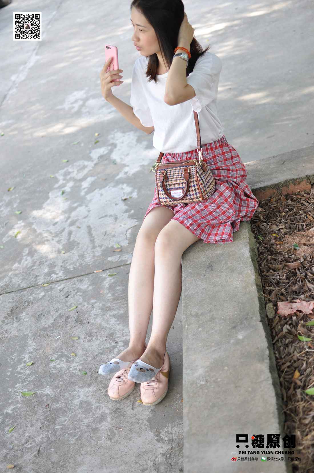 图片[180]-[只糖棉袜] NO.001 诗诗－格子裙休闲风 在线浏览 – 速更版-美库