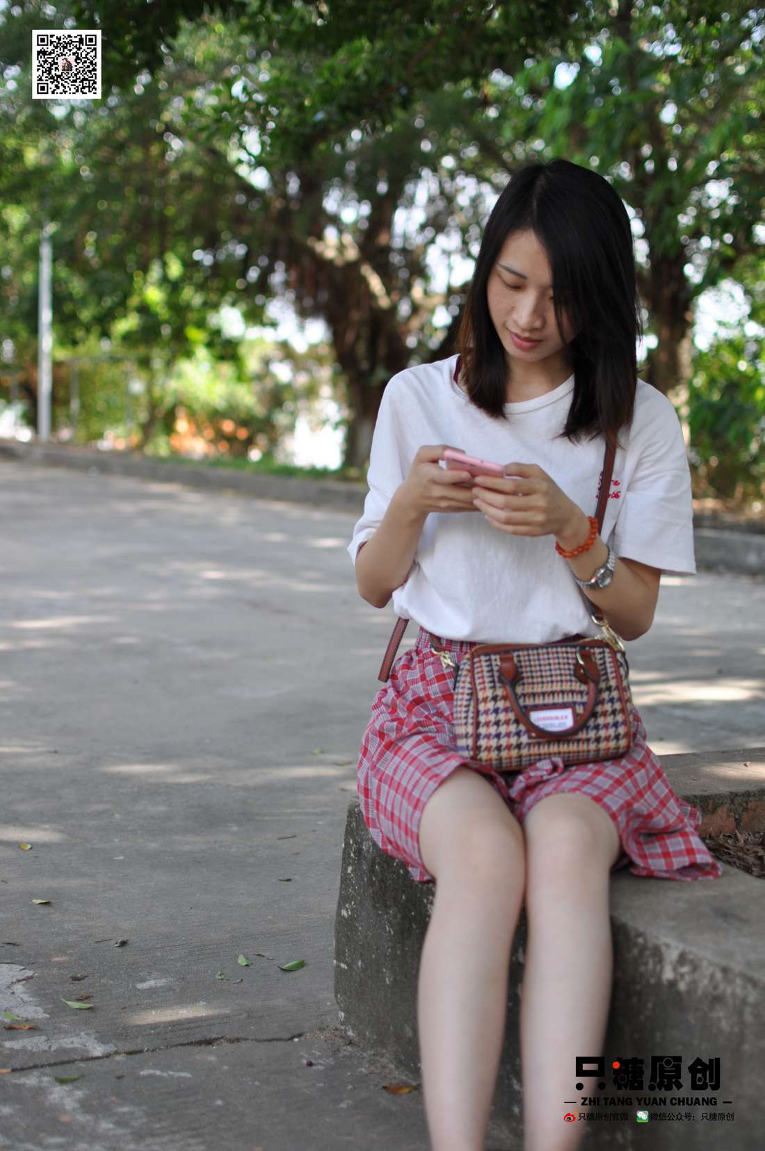 图片[171]-[只糖棉袜] NO.001 诗诗－格子裙休闲风 在线浏览 – 速更版-美库